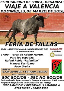 LORCA A VALENCIA EL 13M